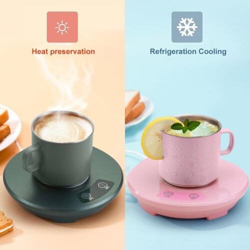One-Key Hot and Cold Cup Coaster Set Warm Milk Artifact Fast Cooling Coasters Heating Cup Mat Coffee Tea Keep Drink Warm Pad
