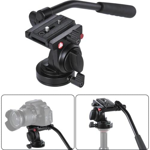 Handgrip Video Photography Fluid Drag Hydraulic Tripod Head Ball Head for Canon Nikon DSLR Camera Camcorder Max. Load 5kg /11Lbs