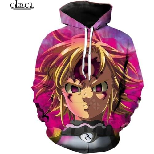 The Seven Deadly Sins Hoodies Men Women 3D Print Meliodas Sin of Anger Harajuku Streetwear Long Sleeve Sweatshirt Hooded Coat
