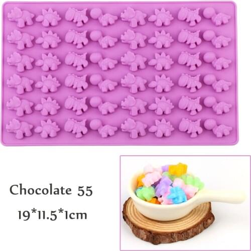 48 Holes Cute Dinosaur Silicone Cake Molds Gummy Chocolate Mold Candy Fondant Mould Ice Cube Tray Baking Cake Decorating Tools