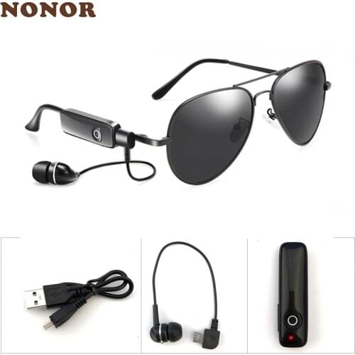 NONOR Smart Bluetooth Driving Music Call&Answer With Headphone Polarized Pilot Style Sunglasses