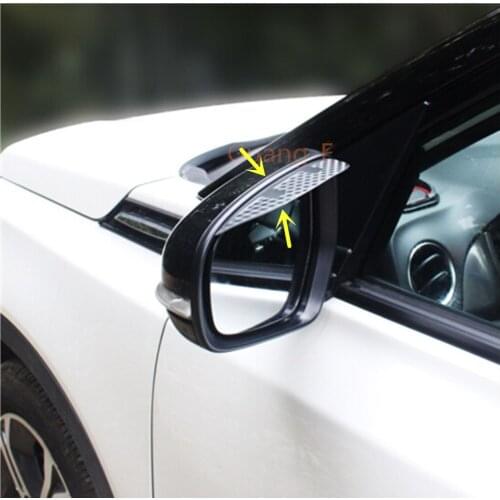 For Suzuki Vitara 2016 2017 2018 2019 Stick Rear Rearview Glass Mirror Trim Rain Eyebrow Shield Sun Visor Shade Plastic Frame