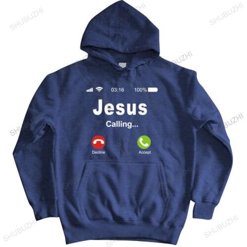 Jesus is Calling Christian hoody - Unique Funny hoody casual mens shubuzhi hoodies cotton sweatshirt unisex sweatshirt men tops