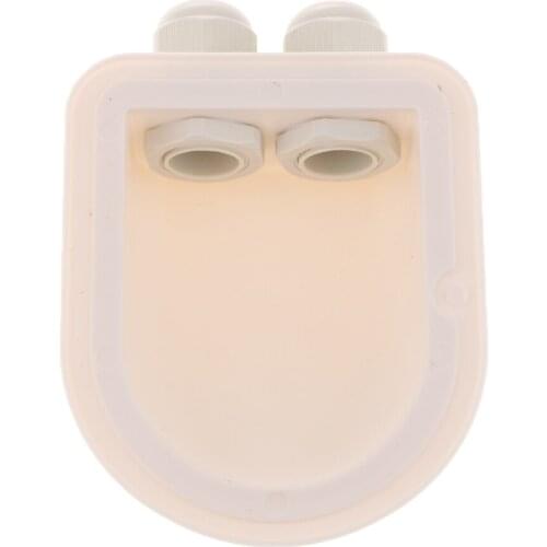 Fine Roof TWIN WHITE Cable Entry Gland Solar Panel FITS Motor Home Camper RV