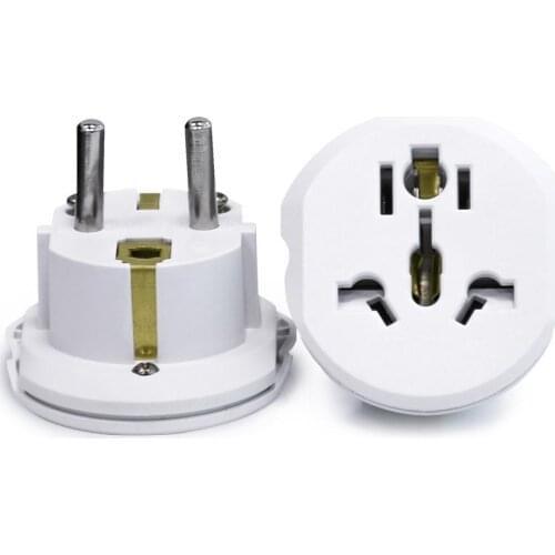 AU US UK CN plug to EU wall plug AC 250V travel adapter high quality universal AUKTION 16A converter plug 2 round pin socket