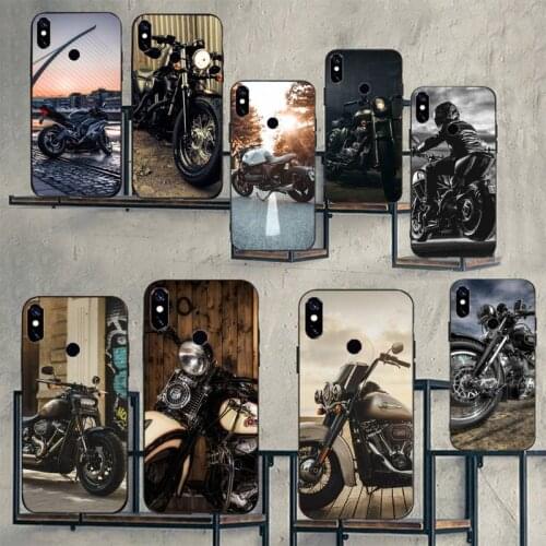 Vintage Motorcycle pattern Phone Case For Xiaomi Redmi note 7 8 9 t max3 s 10 pro lite Luxury brand shell funda coque