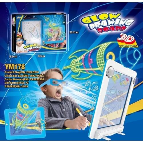 3d magic drawing pad 3D drawing board childrens LED stereo drawing board childrens drawing toys