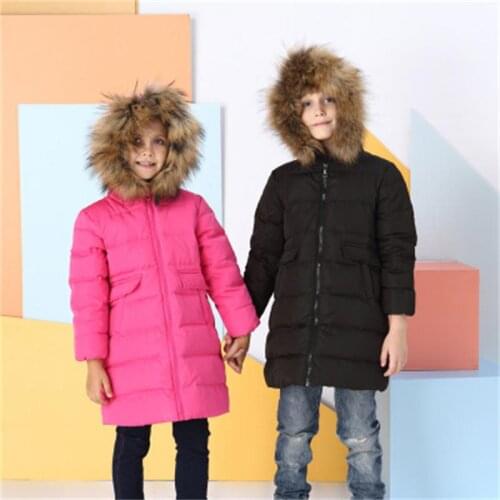 High quality fashion hooded thickening 80% duck feather fall and winter jacket boys and girls children baby down jacket warm