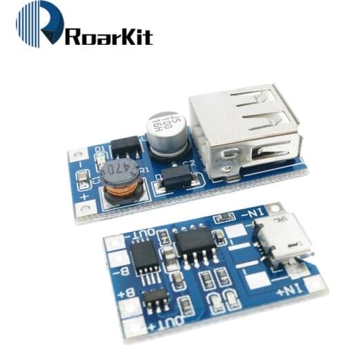 0.9V~5V 600MA USB Output charger Mini DC-DC Boost Converter +1a lithium battery charging TP4056 with protection one plate module