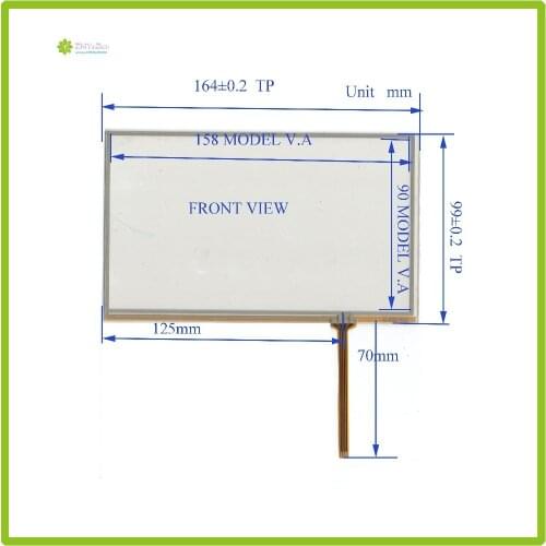 ZhiYuSun Wholesale 2PCS/Lot HL-070015 164mm*99mm 7inch 4 line touch screen panel 164*99 Sensor glass Compabible for GPS CAR