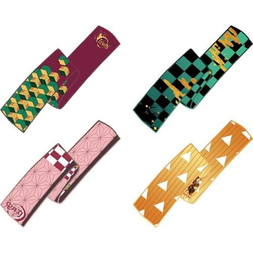 Kimetsu No Yaiba Demon Slayer Winter Warm Double-sided Printed Neckerchief Shawl Student Scarf Men Women Xmas Gifts Cosplay