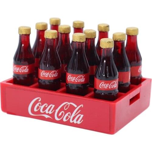 1/10 Mini Coke Bottle and Tray Model Toys Decorative Accessories for CC01 RC4WD Axial SXC10 Tamiya D90 TRX4 Rock Crawler Car TF2