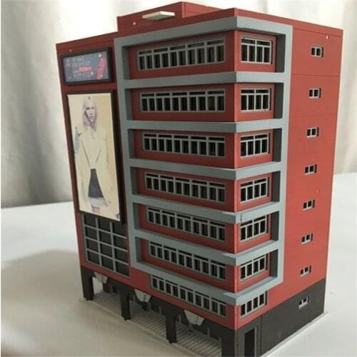 1:144 N Scale Outland Models Train Railway Trade Skyscraper Building Shopping Center Toy