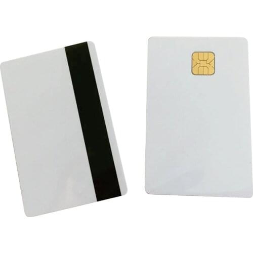 10PCS White Contact Sle4428 Chip Smart IC Blank PVC Card with 2750 OE Hi-Co Magnetic Stripe