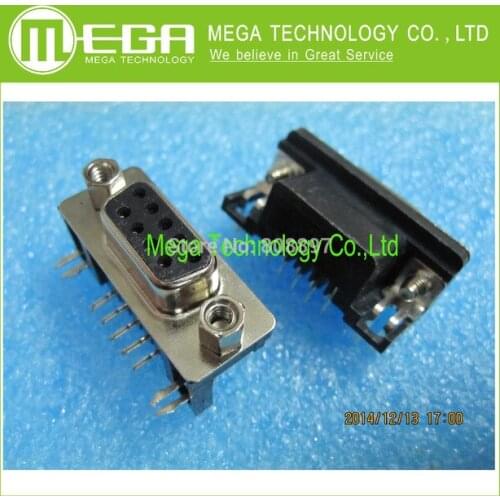 10pcs DR9 female plug DR9 Hole curved needle welded type DB9 curved needle com female head