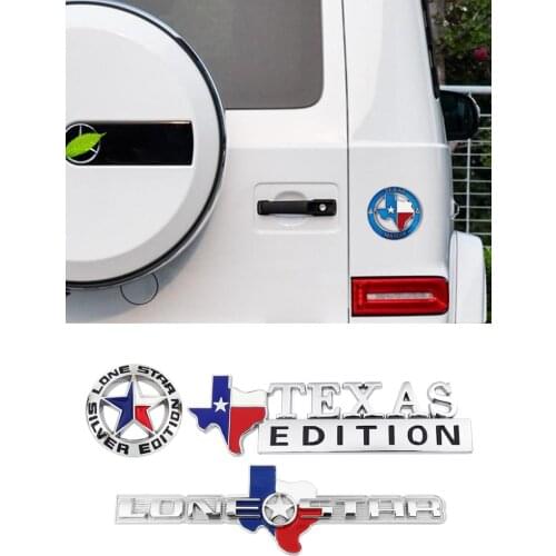 1X 3D Metal MASON TEXAS EDITION Emblem Badge for Universal Motorcycle Decorative Accessories LoneStar Car Sticker Car Styling