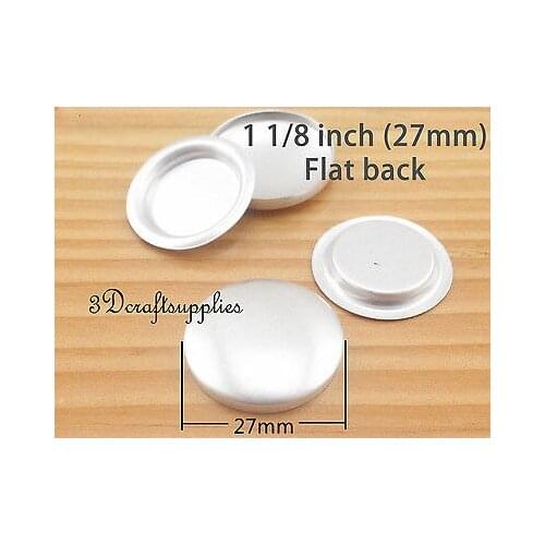 200 sets of cover buttons 1 1/8 inch (27mm) Size 45 Self cover buttons Flat back