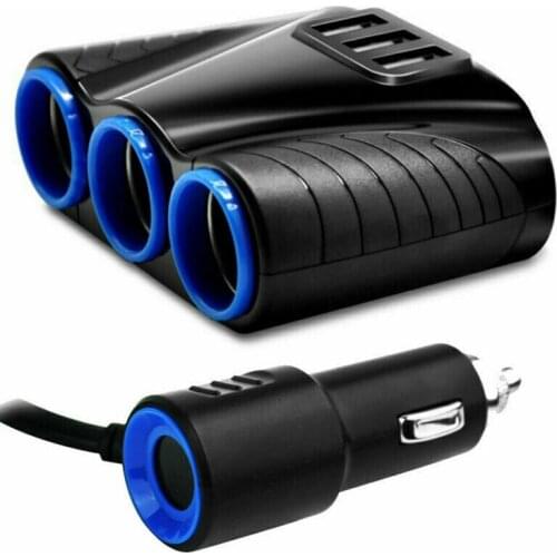 3 In 1 Car Cigarette Lighter Multi Functional Multi Socket Adapter Splitter Auto USB Charger Adapter Auto Parts For 12v 24v