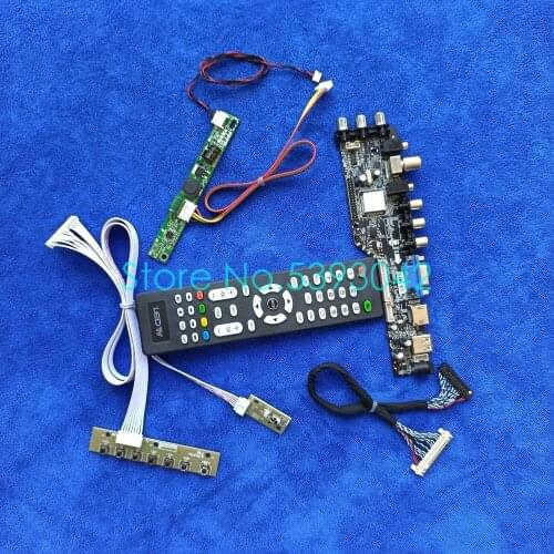 30 Pin LVDS DVB digital signal Fit HSD100IFW1/HSD100IFW2/HSD100IFW4/HSD101PFW2 1024*600 USB VGA AV LCD drive board kit WLDE