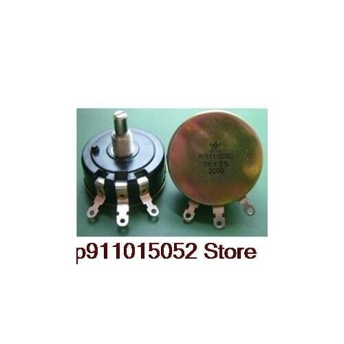 5 PCS promotion WX111 lap winding potentiometer (030) 3 w 560 ohms, 680 ohms, 1 K, 1.5 K to 2.2 K