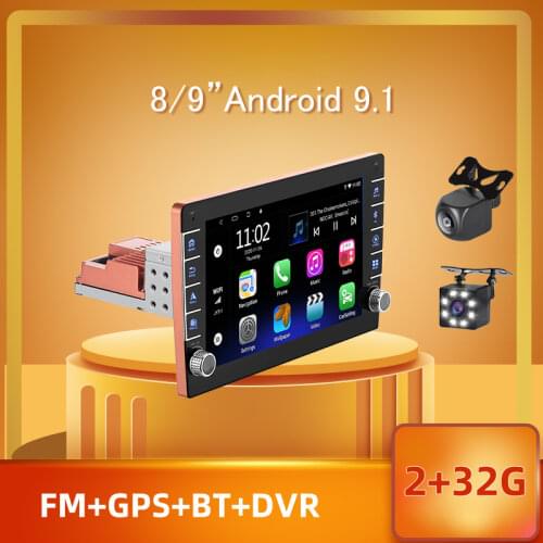 PEERCE Single DIN Car Radio 8/9" GPS Android 9.1 Car Multimedia Player for Volkswagen Nissan Kia Toyota Skoda Car Stereo no 2din