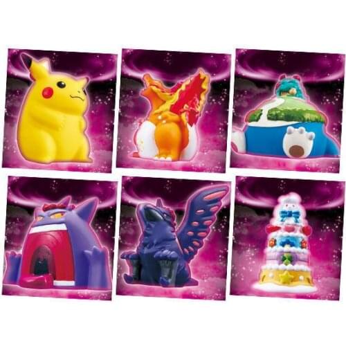 Bandai Pokemon Finger Puppet Charizard Snorlax Gengar Corviknight Pikachu Alcremie Action Figure Model