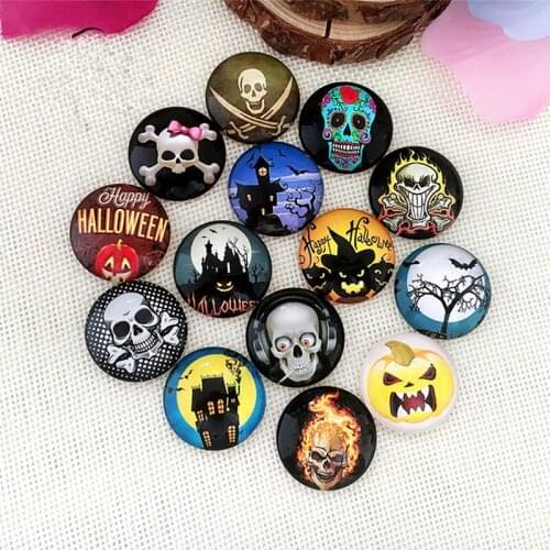 Free shipping (14pcs/lot) Dia.3cm Round Crystal Glass fridge magnet Halloween Decoration Whiteboard Message Stickers