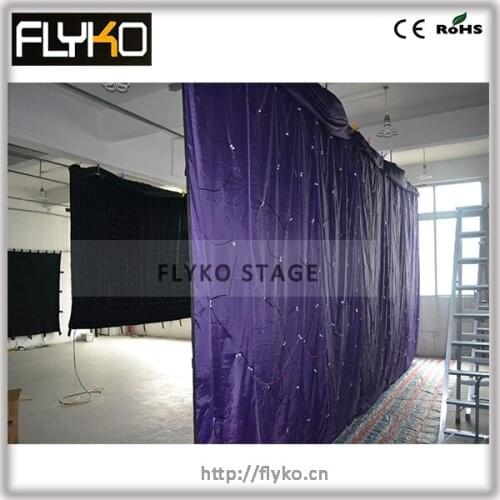 Free shipping purple color cloth led star cloth for concern decoration