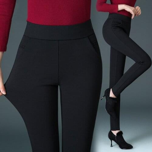 Womens Pants 2019 New Summer Fashion High Waist Elasticity Slim Wear Slim Feet Casual Pencil Pants Womenswear