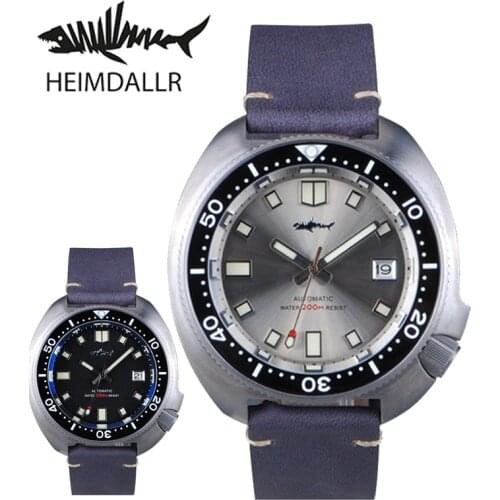 Heimdallr Turtle Diver Watch Men 200M Waterproof Luminous Dial Titanium Case Sapphire NH35 Automatic Mechanical Luxury Watch
