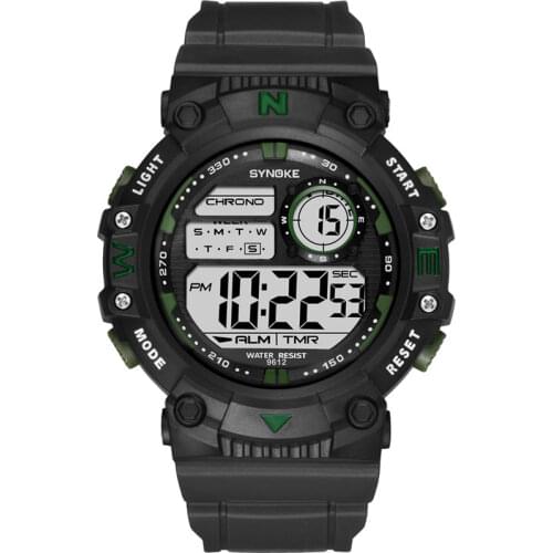 SYNOKE MenS Digital Wristwatches Life Waterproof Outdoor Sports Week Male Led Luminous Multi-Function Watch Montre Homme