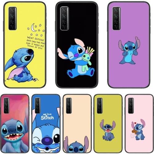 Phone Case Disney Stitch Phone Case For Huawei Nova p10 lite 7 6 5 4 3 Pro i p Smart ZBlack Etui 3D Coque Painting Hoesje