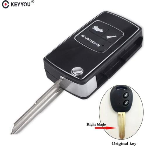 KEYYOU Remote Key Case Keyless Fob For Chevrolet Lova Epica Spark Avoe 2 Buttons Modified Flip Key Shell Right Groove