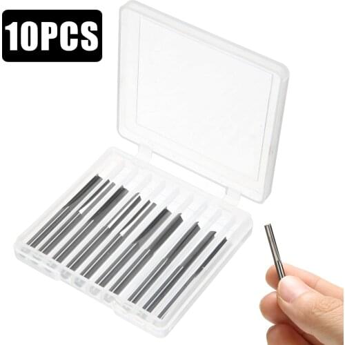10pcs Tungsten Steel CNC Router Bits 2 Flute Straight Slot Wood MDF Milling Cutter 3.175mm Shank Diameter