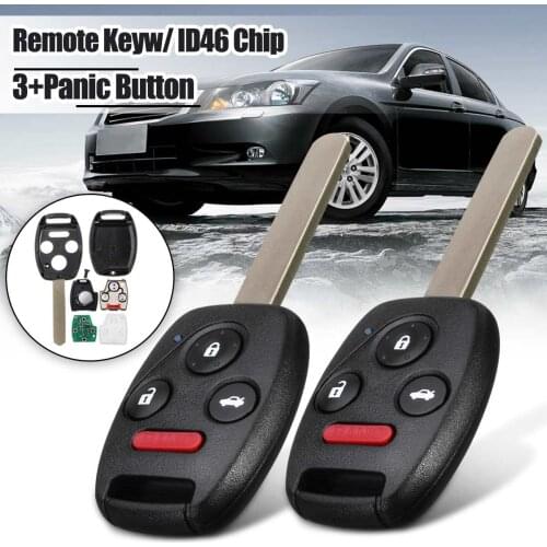 Car Entry Remote Key 3+1 Buttons 313.8Mhz With ID46 Chip KR55WK49308 Fob For Honda for Accord Pilot 2008 2009 2010 2011 -2015
