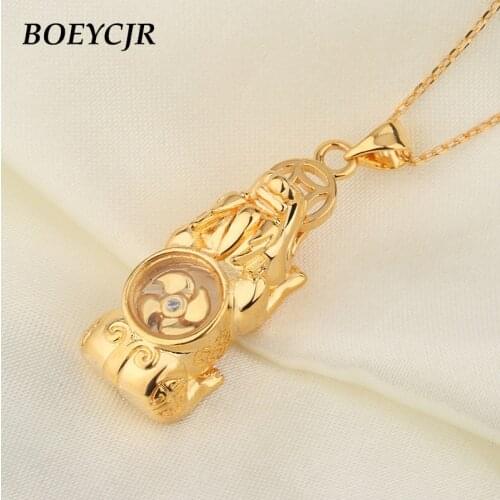 BOEYCJR Novel Rotating windmill Pixiu Brave troops Lucky Energy Pendant & Necklace for Men