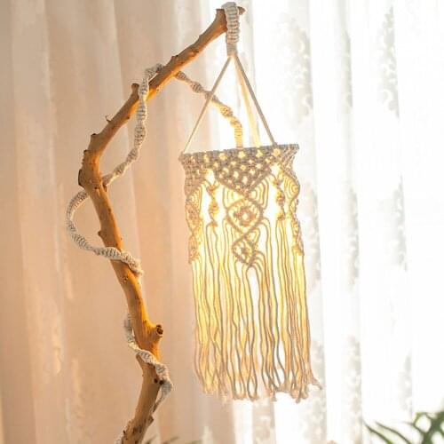 INS Chandelier Lampshade Bohemian hand-woven Hanging pendant Light Shade Chandelier Lamp Cover for home decoration