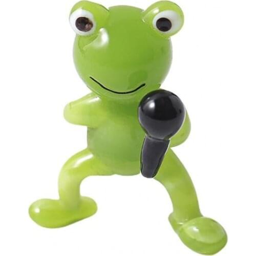 Simulation Frog Realistic Desktop Decoration Glass Creative Mini Frog Ornaments Home Decor Toy Gift