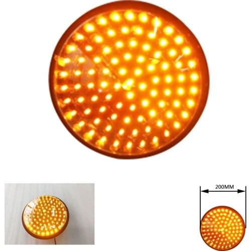 Traffic Signal Light Module 200mm Diameter 8 Inch Yellow Road Safety Light DC 12 V Cheap LED Cluster