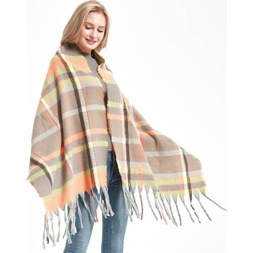 New arrival Fashion long warm cute Scarf Autumn and winter Plaid Fresh comfortable elegant vintage high quality comfortab scarf