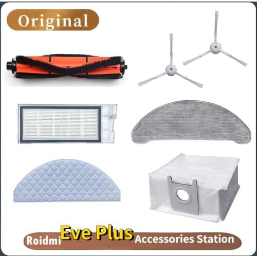 Brand new original accessories Xiaomi Roidmi Eve Plus sweeper HEPA filter main brush side brush dust bag disposable mop