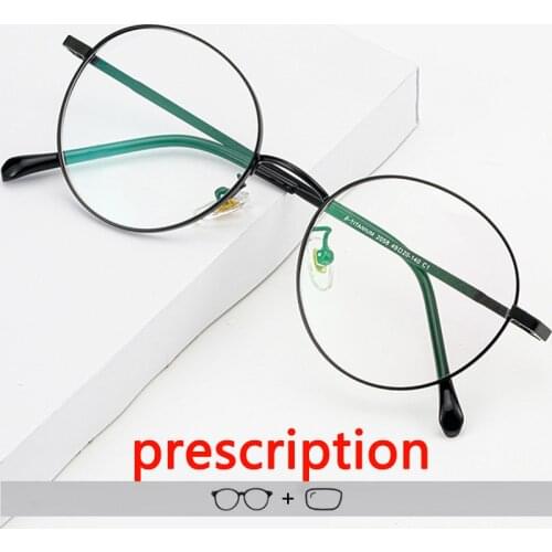 Round Frame Custom Prescription Glasses Progressive Multifocal Photochromic Reading Glasses Men Women Titanium Myopia Eyeglasses