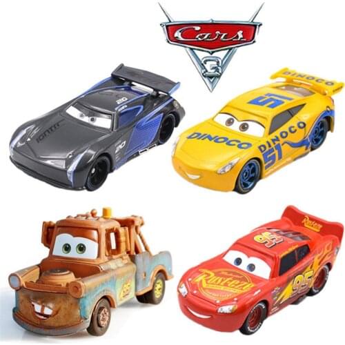 Pixar Cars Pull-back Car McQueen Jackson Storm Cruz Ramirez Mater Diecast Metal Alloy Cars Model Toys For Kids