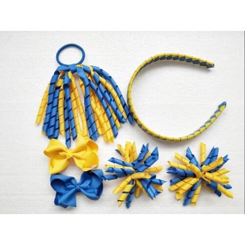 Women Korker Ponytail Streamers Woven Headbands Hair Ties Bows Clips Flowers Group Corker Curly Ribbon Hair Bobbles Accessories