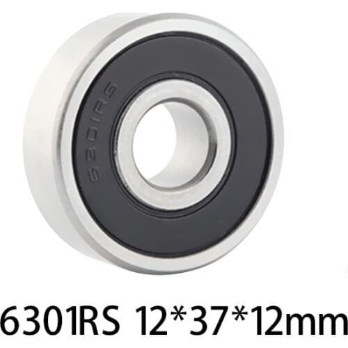 1pcs/lot 6301-RS Deep Groove Ball Rolling Bearings 6301-RS 6301-2RS 12*37*12mm 12*37*12 Bearing Steel Material