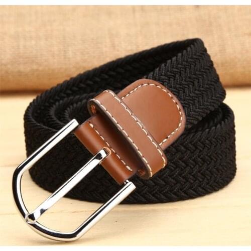 New elastic woven elastic belts mens and womens belts canvas belts women belt
