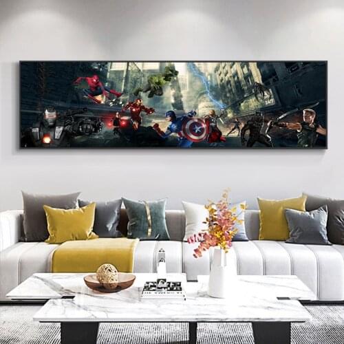 Marvel Avengers Canvas Painting Superhero Print Posters and Prints Wall Art Prints Canvas Birthday Gift Boys Bedroom Home Decor