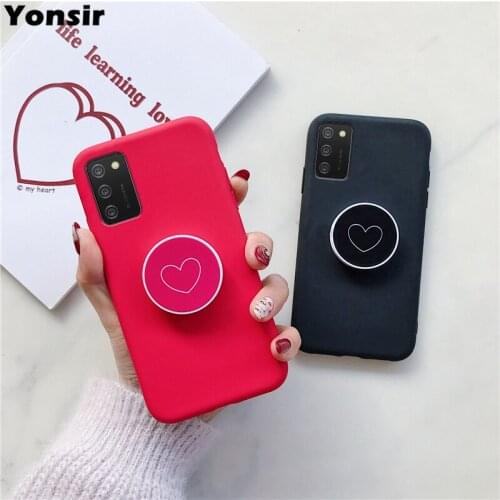 Silicone Case For Samsung Galaxy A02s Soft Cover Phone Holder Bags For Samsung A02s A025F A02 s Stand Cases