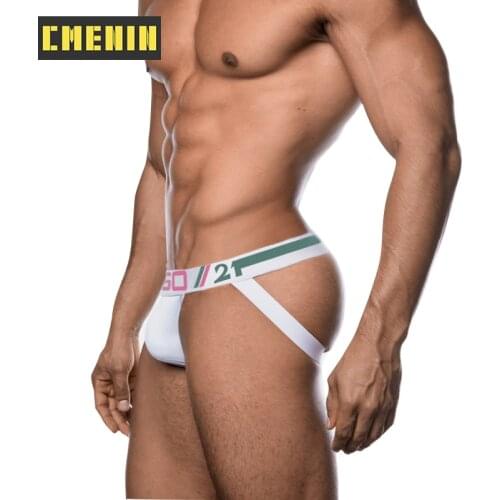 2021 New Cotton Low waist Gay Men Sexy Underwear Thong Men Jockstrap Patchwork Gay thongs Mens Thongs And G strings Sexi BS3108