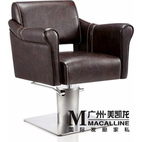 Hair salon dedicated hairdressing chair. The barbers chair